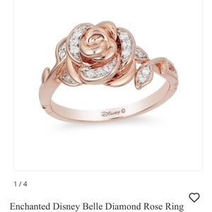 Disney Rose Gold Floral Diamond Ring